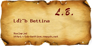 Löb Bettina névjegykártya